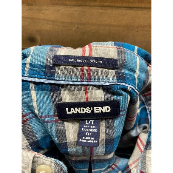Lands' End Men's Long Sleeve Button Up Size‎ Large/T 16 - 16 1/2 - Picture 2 of 4